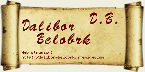 Dalibor Belobrk vizit kartica